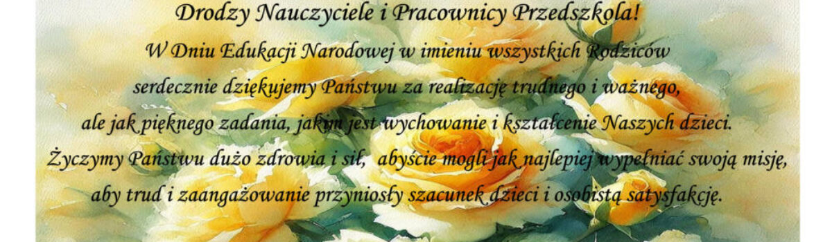 Życzenia z Okazji Dnia Edukacji Narodowej