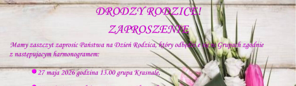 Zaproszenie na Dzień Rodzica